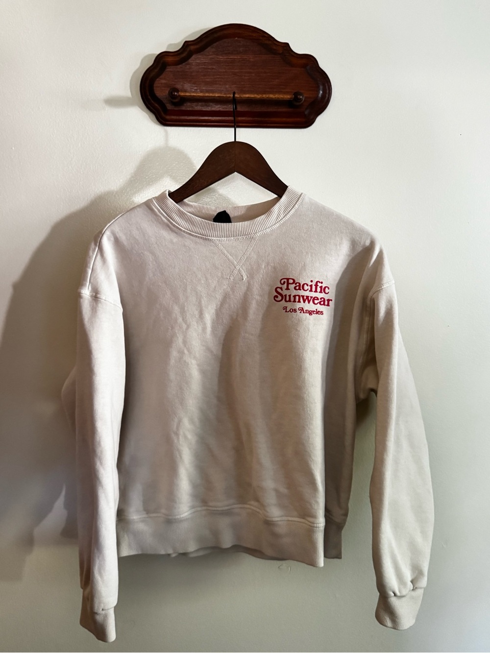 Pacific Sunwear Cream Crewneck Sweatshirt